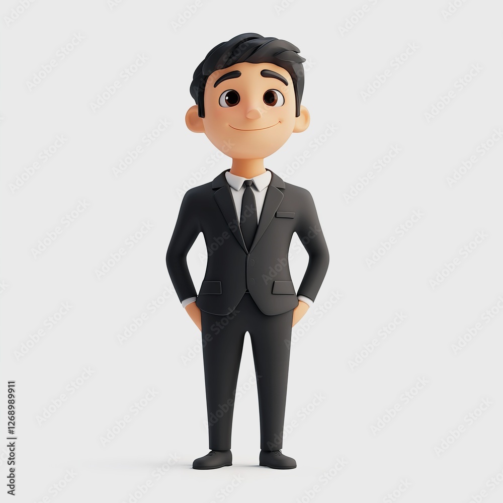 Confident Cartoon Businessman Character 3D Render Illustration Successful Professional Male in Suit Smiling Happy Positive Attitude Corporate Image Confident Cartoon Businessman Character 3D Render Illustration Successful Professional Male in Suit Smiling Happy Positive Attitude Corporate Image