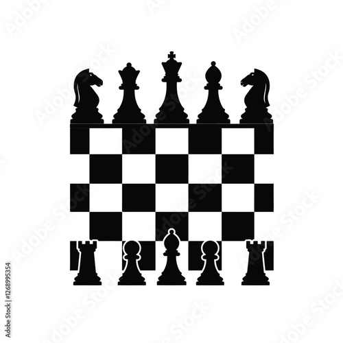 black chess board