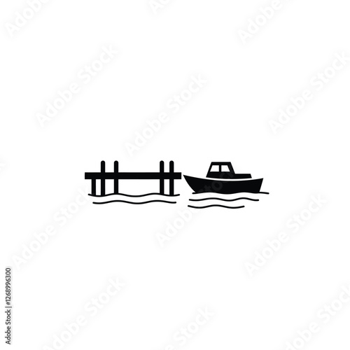 vector illustration of a boat