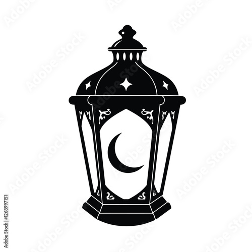 old lantern isolated on white background