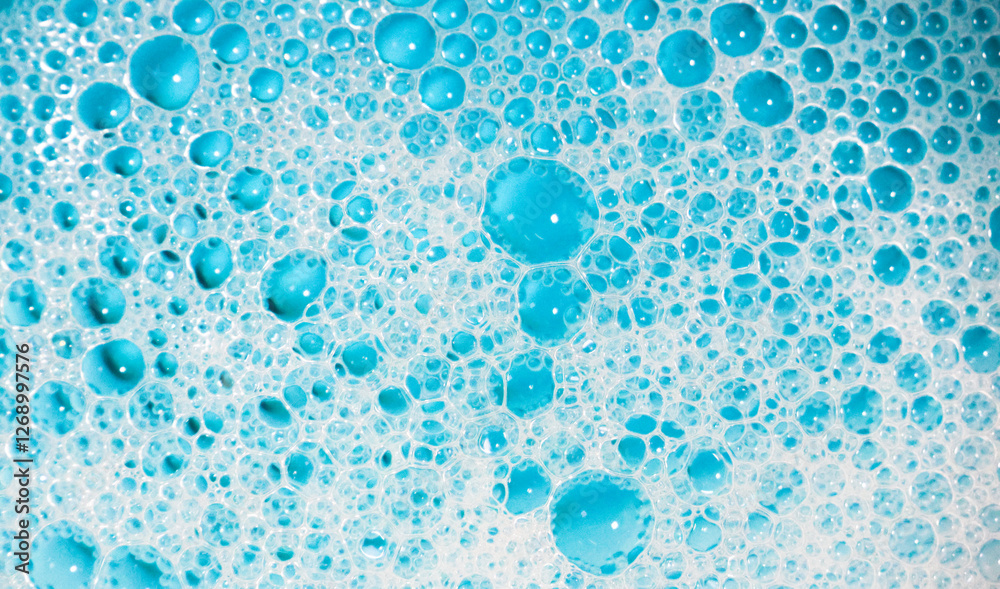 Water bubbles abstract blue panoramic background Water bubbles abstract blue panoramic background