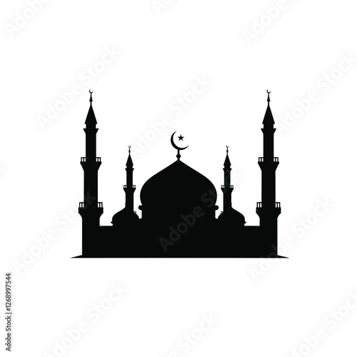 silhouette of mosque