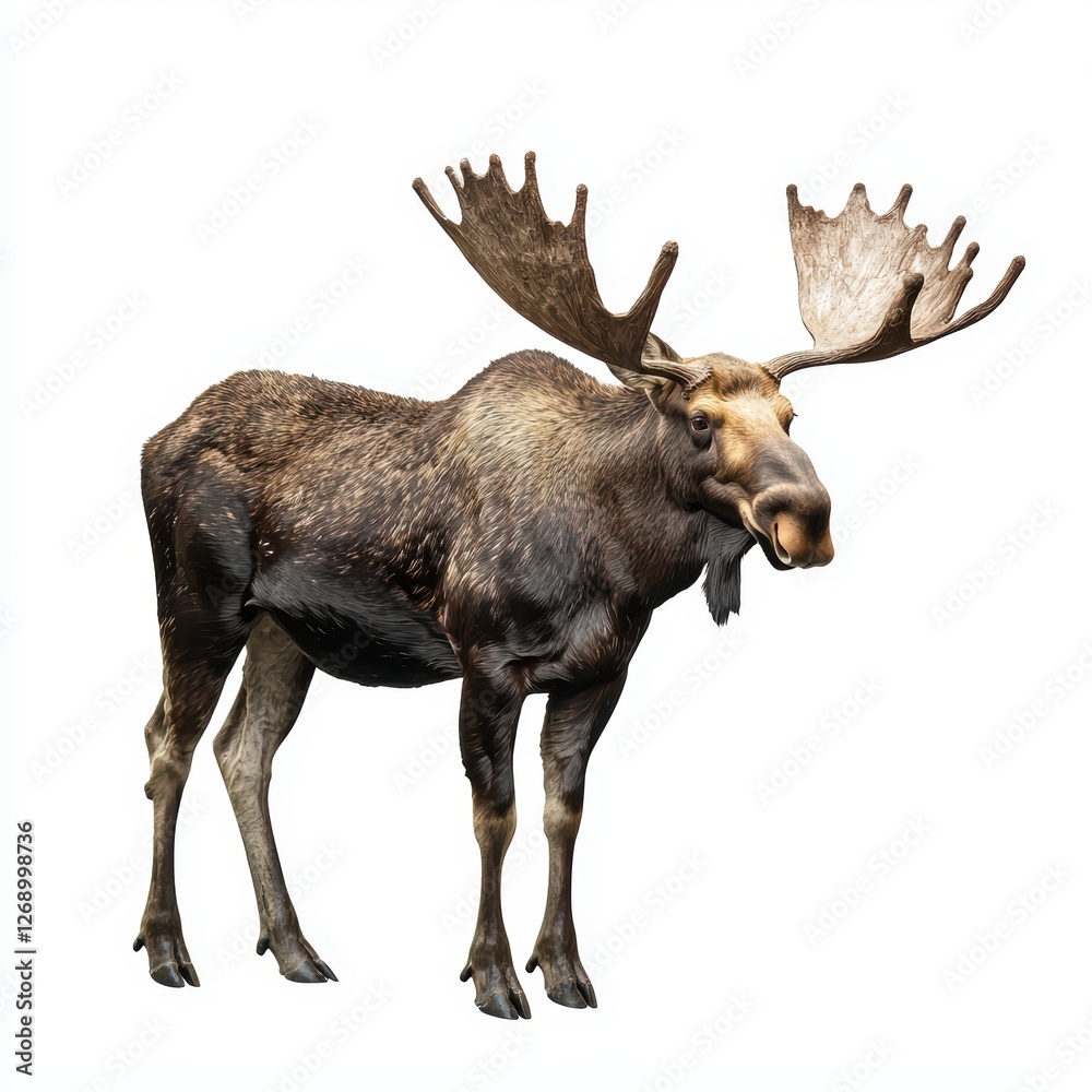 Obraz premium Moose isolated on white