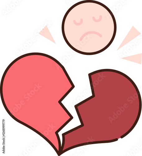 Heart Broken Icon Illustrations