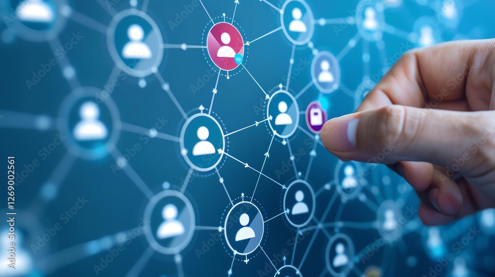 A radial network diagram connecting key business units represents collaborative growth efforts.