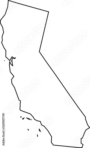 California State Map - Outline Vector SVG Illustration

