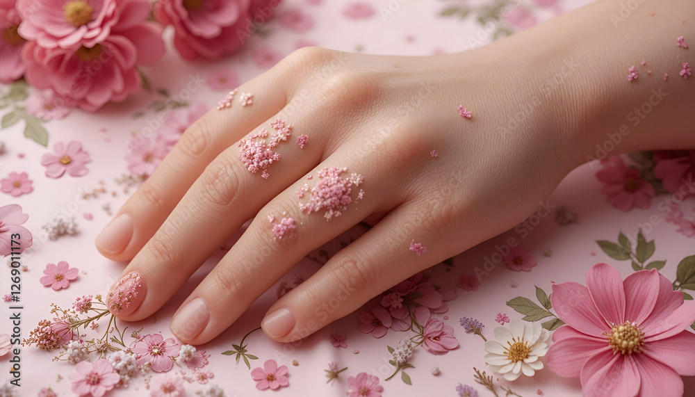 care for sensuality woman beautiful hands  isolated on transparent background