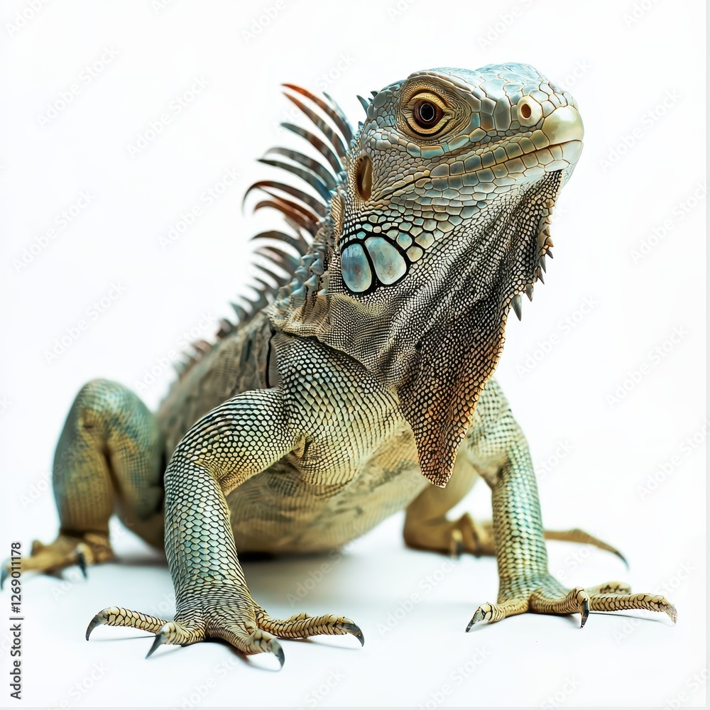 Obraz premium Iguana isolated on white