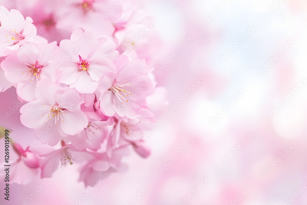 Sakura Cherry blossom with pink and white blurry background. Japanese spring background Sakura Cherry blossom with pink and white blurry background. Japanese spring background