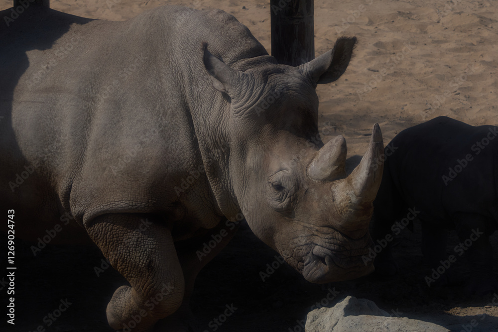 Obraz premium rhino in the zoo