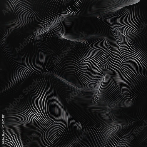 Wallpaper Mural Dark abstract wavy lines texture background Torontodigital.ca