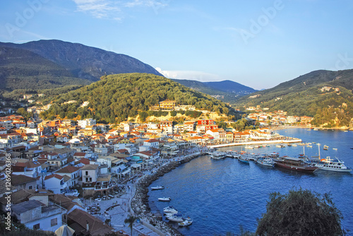 Summer view of Town of Parga, Epirus, Greece
