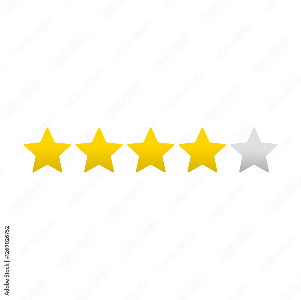 Five stars quality rating icon. Vector illustration. Five stars quality rating icon. Vector illustration.