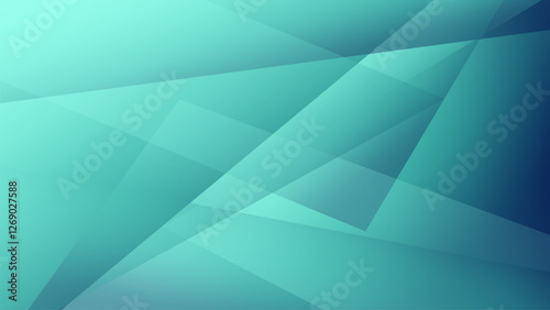 Abstract Geometric Background With Overlapping Shades of Blue and Green