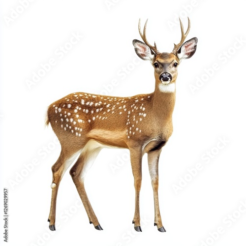 Wallpaper Mural Deer isolated on white Torontodigital.ca