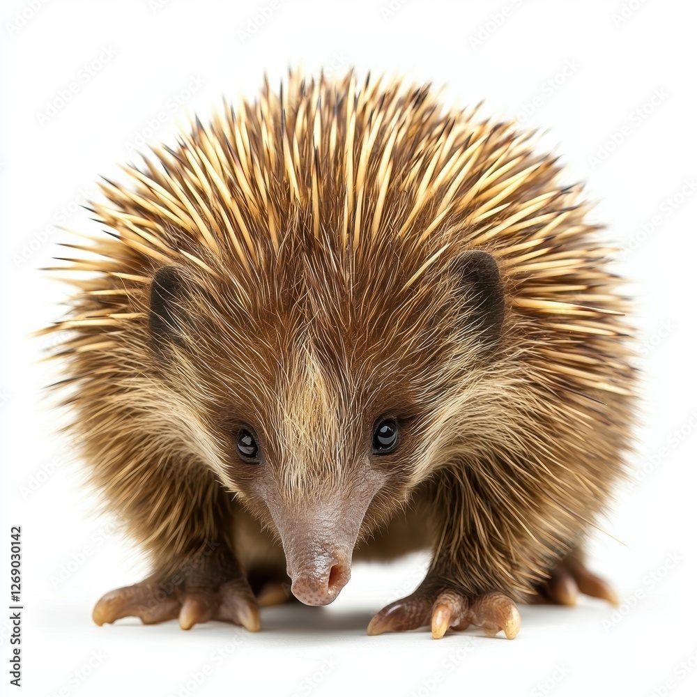 Echidna isolated on white Echidna isolated on white