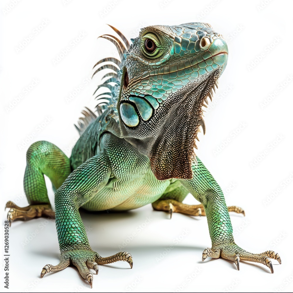 Obraz premium Iguana isolated on white