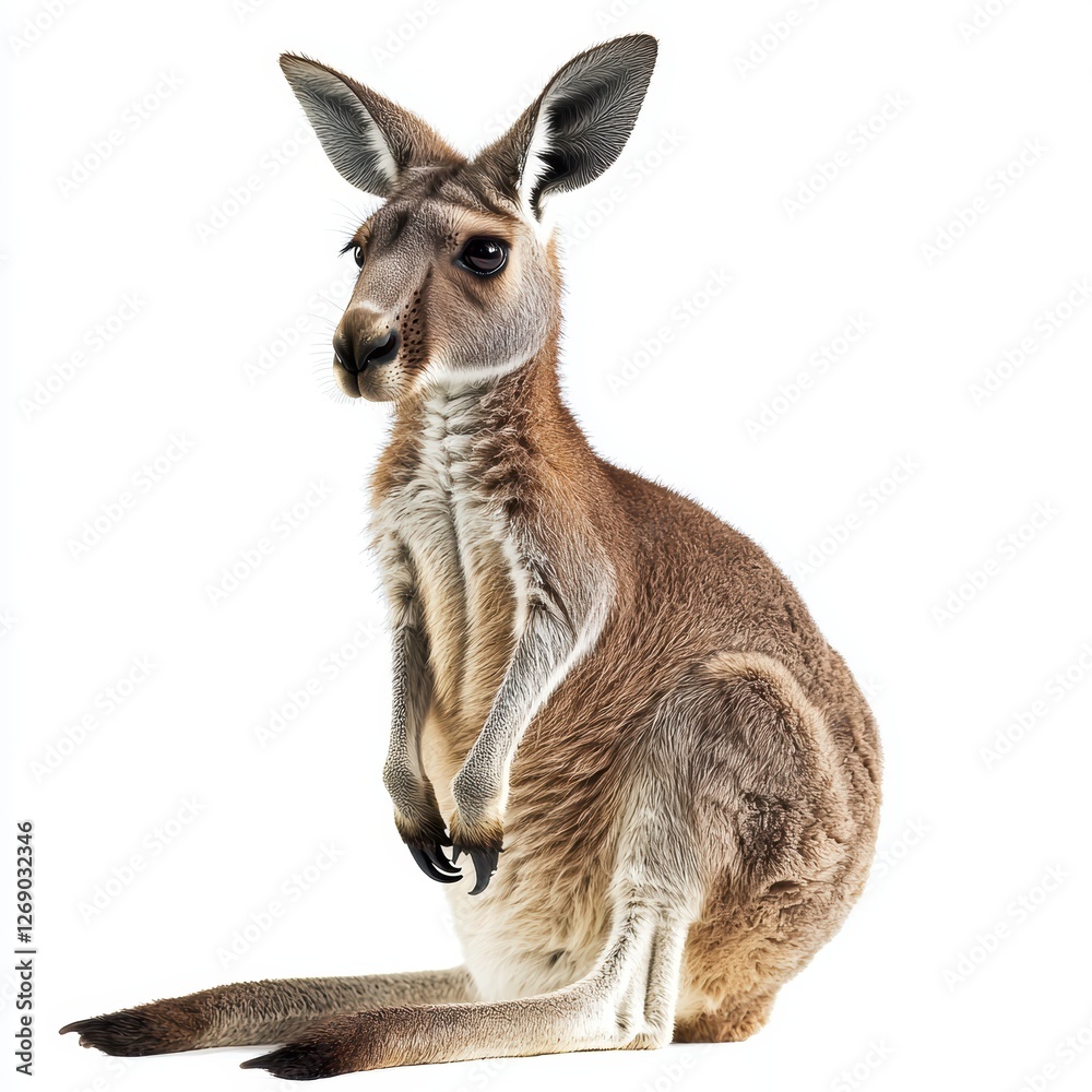 Fototapeta premium Kangaroo isolated on white