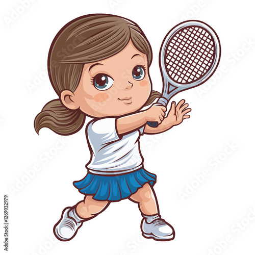 girl playing tennis