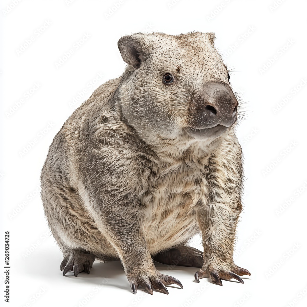Fototapeta premium Wombat isolated on white