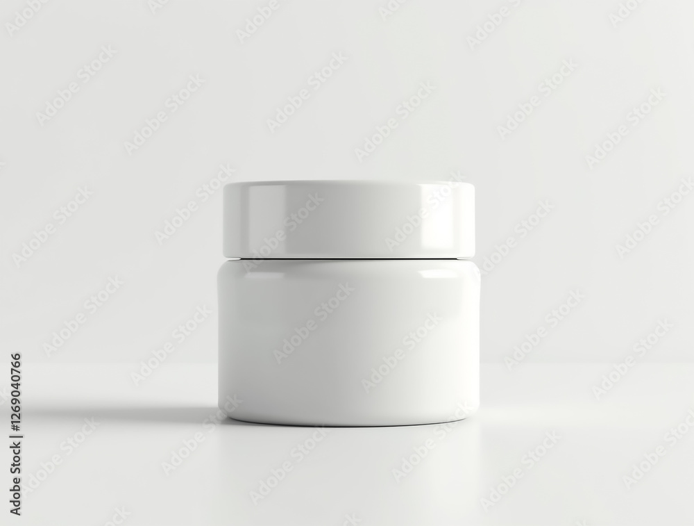 A round, white container with a smooth finish sits on a light surface, reflecting soft light from above. Its minimalistic design emphasizes simplicity and elegance. A round, white container with a smooth finish sits on a light surface, reflecting soft light from above. Its minimalistic design emphasizes simplicity and elegance.