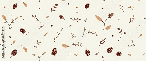Autumn Leaves Pattern background, Cozy Fall Design
