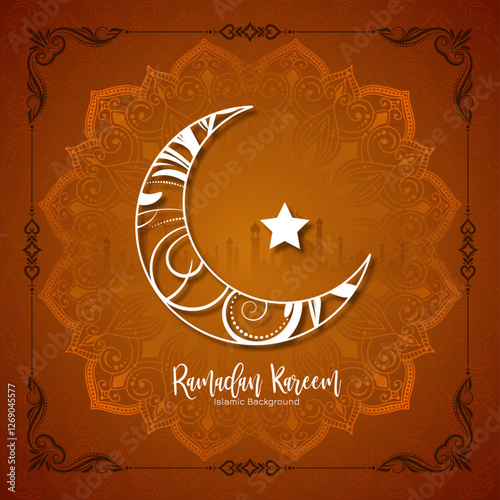 Ramadan Kareem Islamic festival crescent moon background