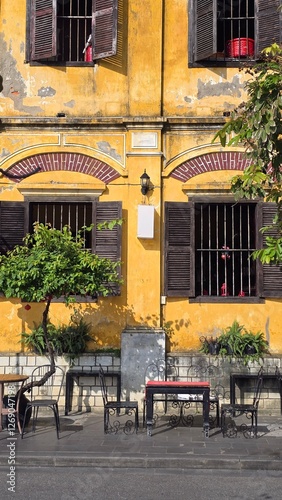 street in the old town of hoi an photo