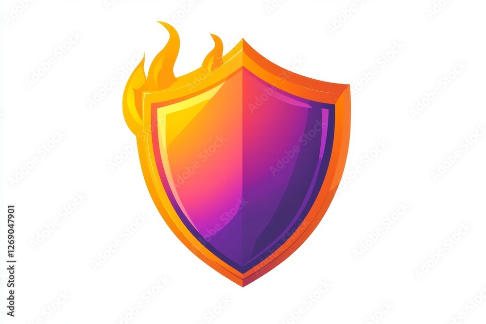 Fiery shield protection logo design, white background (1) Fiery shield protection logo design, white background (1)