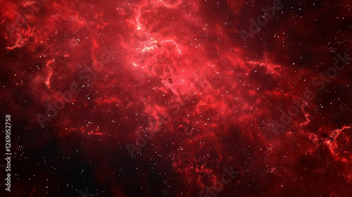 Fototapeta Naklejka Na Ścianę i Meble -  Abstract background featuring a red space nebula.