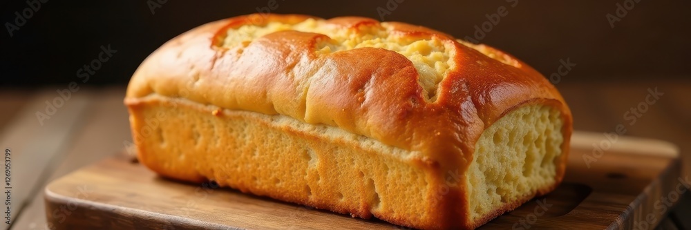 Perfectly baked white bread loaf, golden brown, snack, high-resolution, delicious Perfectly baked white bread loaf, golden brown, snack, high-resolution, delicious