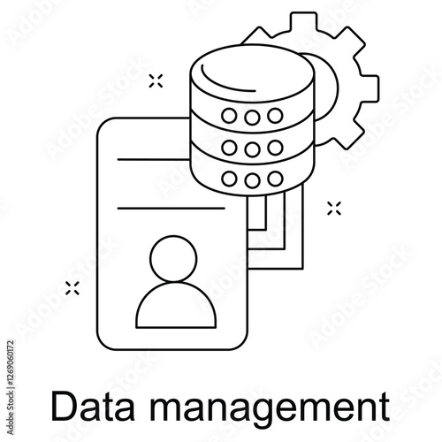 Data Management Icon. Vector Design