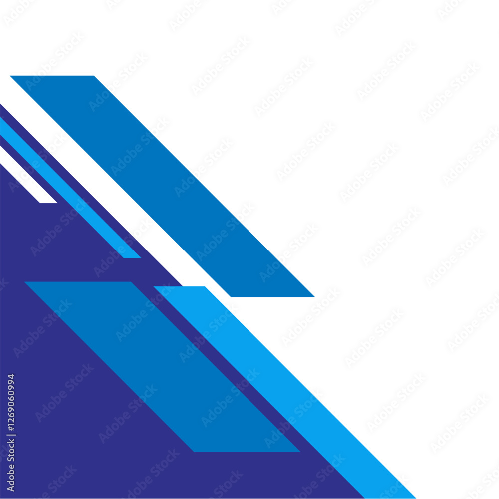 Blue Parallelogram Modern Corner Vector Blue Parallelogram Modern Corner Vector