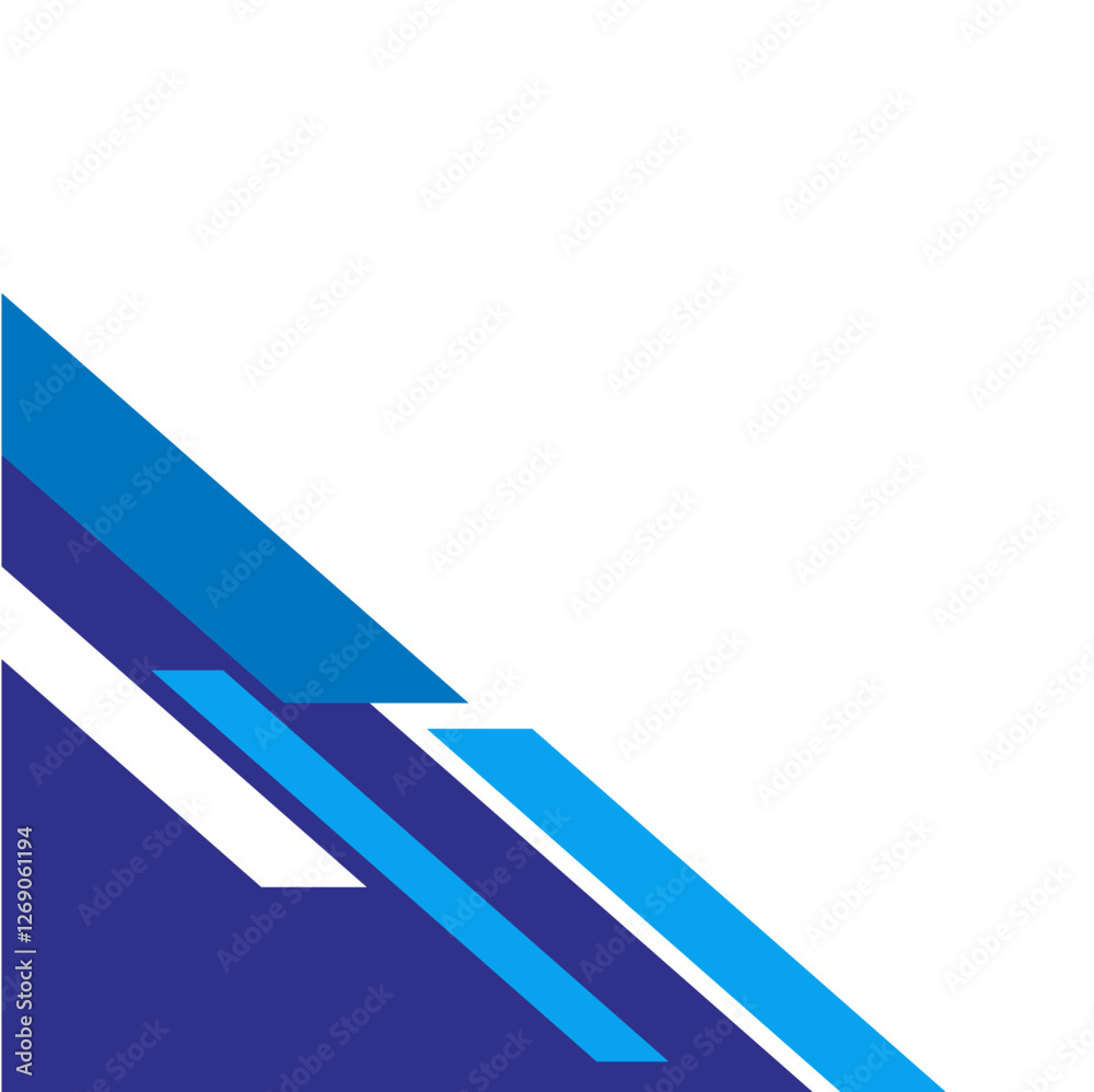 Blue Parallelogram Modern Corner Vector Blue Parallelogram Modern Corner Vector