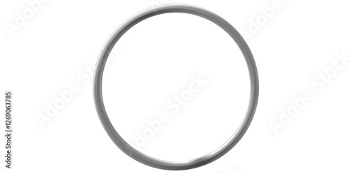 Realistic Silver Metal Ring Vector Illustration.	