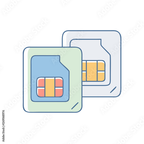 dual sim icon, dual sim vector illustration-simple illustration of dual sim, perfect for dual sim logos and icons