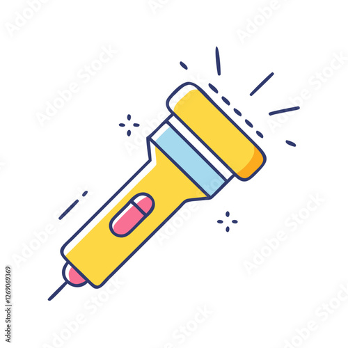 flashlight icon, flashlight vector illustration-simple illustration of flashlight, perfect for flashlight logos and icons