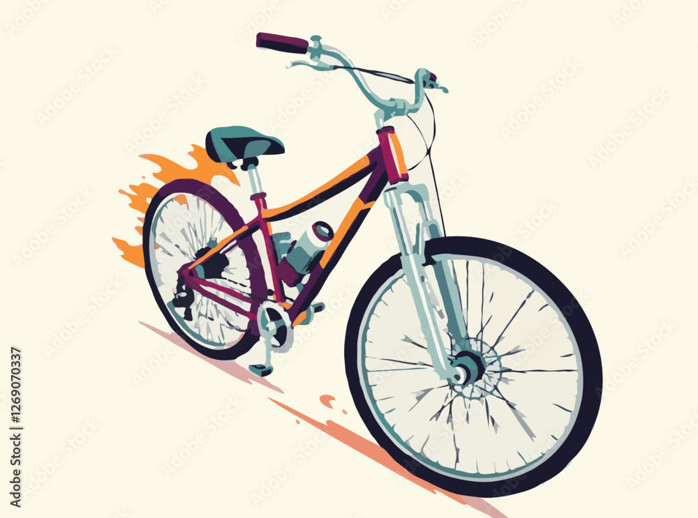 Obraz premium Abstract Geometric Bike Artwork