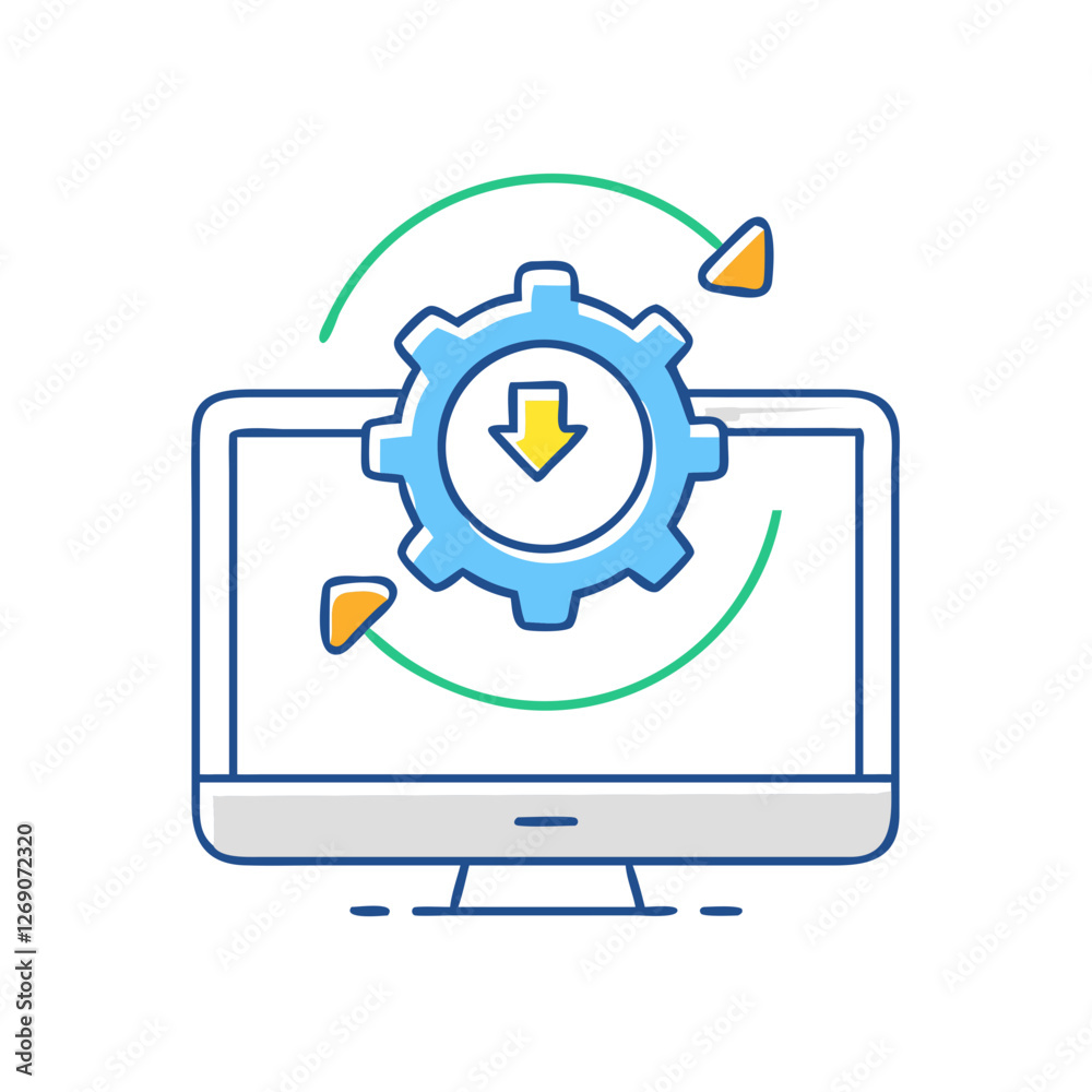 system update icon, system update vector illustration-simple illustration of system update, perfect for system update logos and icons system update icon, system update vector illustration-simple illustration of system update, perfect for system update logos and icons