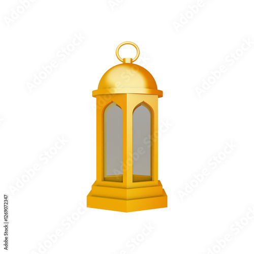 3D Illustration of a Ramadan Lantern