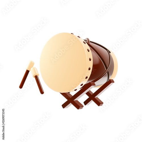 3D Illustration of a Drum or Bedug