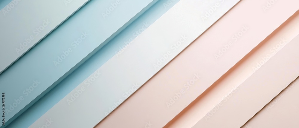 Fototapeta premium Diagonal Lines of Soft Colors in Modern Design Reflecting Calmness and Serenity for Backgrounds, Textures, and Visual Media Projects