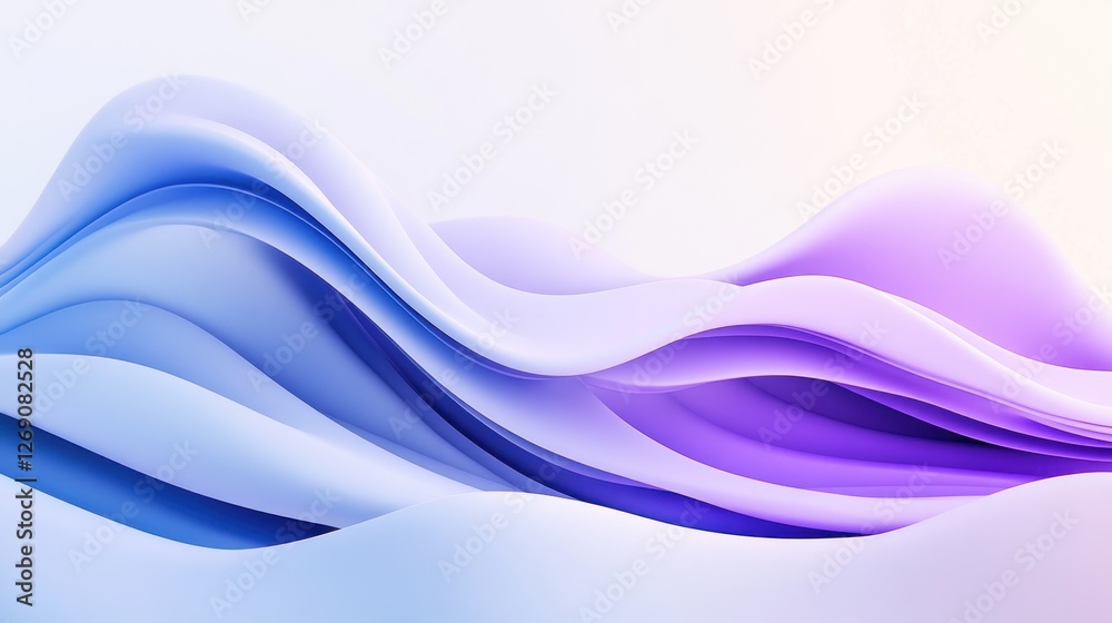 Fototapeta premium Abstract purple blue waves flow background design