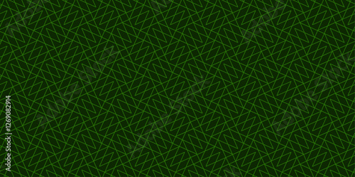 Futuristic Green Wireframe Triangle Mesh Pattern