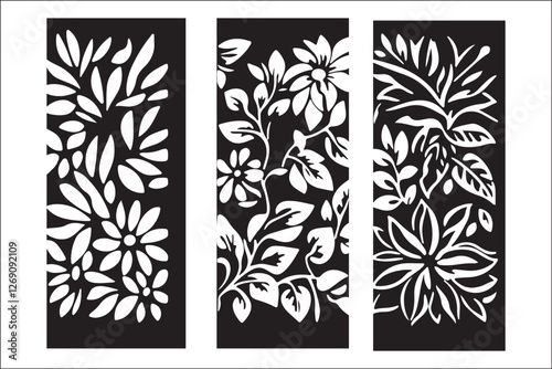 Floral laser-cut panels 