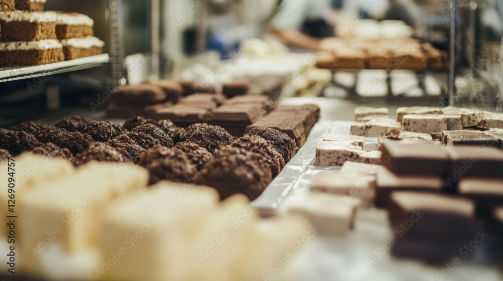 Artisan Bakery Display with Freshly Baked Goods Artisan Bakery Display with Freshly Baked Goods