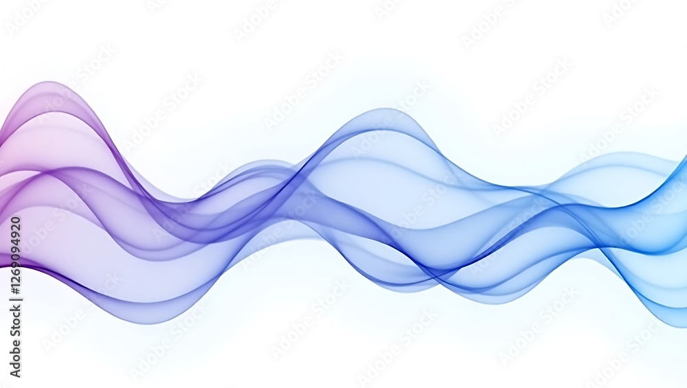 Abstract flowing wave design with white background Abstract flowing wave design with white background