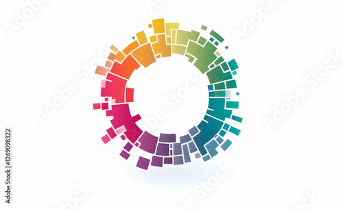 Vector illustration of digital data technology
