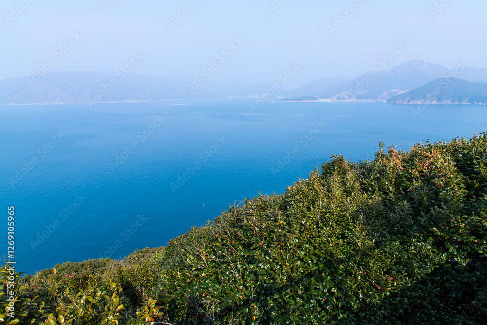 View of the blue sea and cliff View of the blue sea and cliff