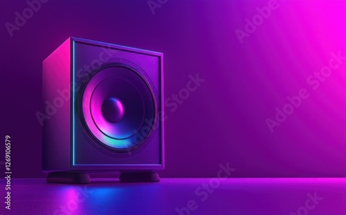 Neon Subwoofer in Purple Studio